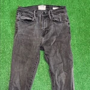 Frame Denim Black Skinny Jeans Sleek Style